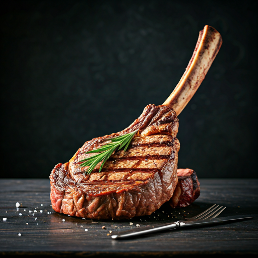 Costeletão de boi maturado 45 dias grelhado na brasa